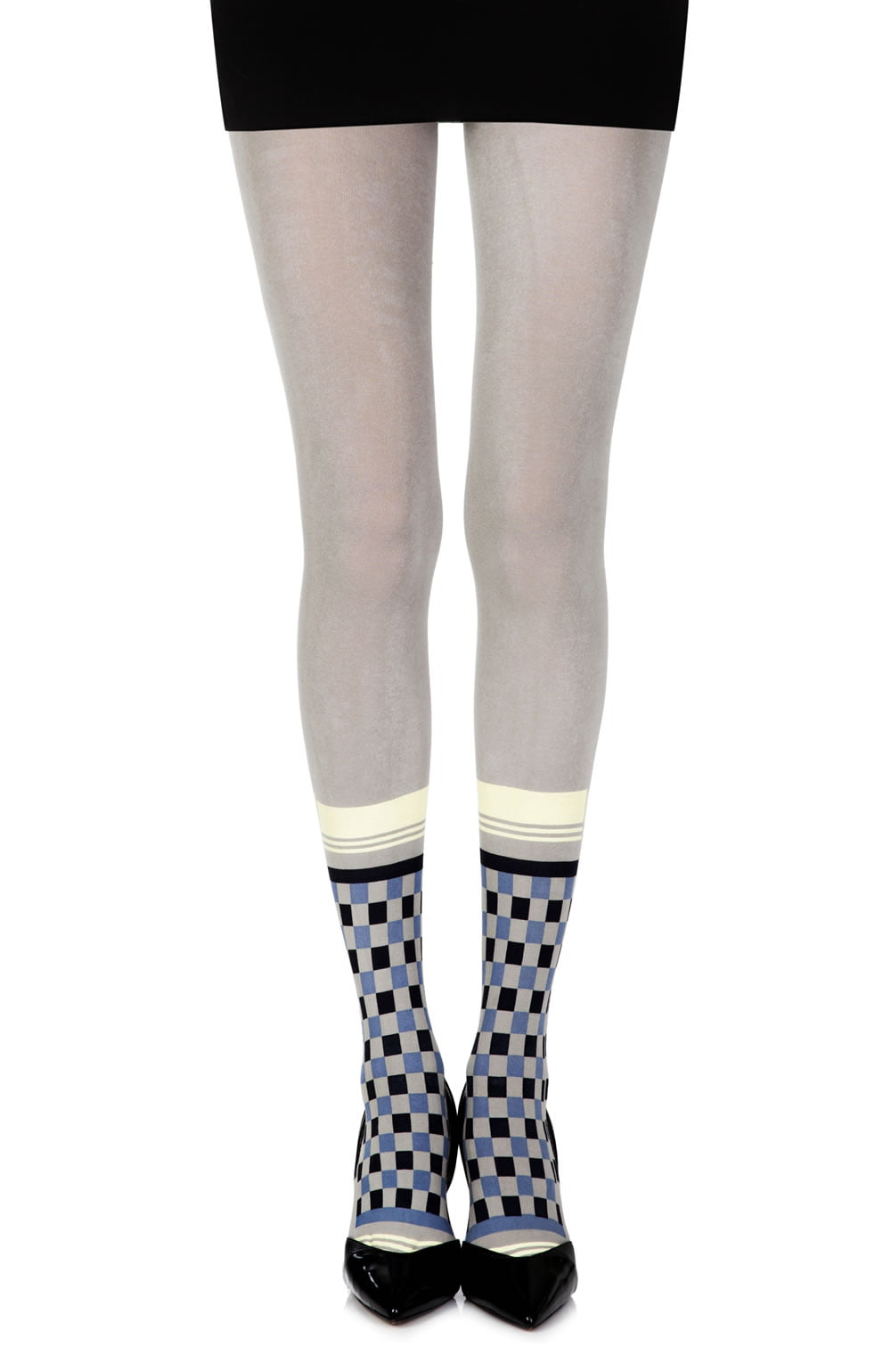 Vibrators, Sex Toy Kits and Sex Toys at Cloud9Adults - Zohara "Happy Socks" Grey/Multi Print Tights - Buy Sex Toys Online