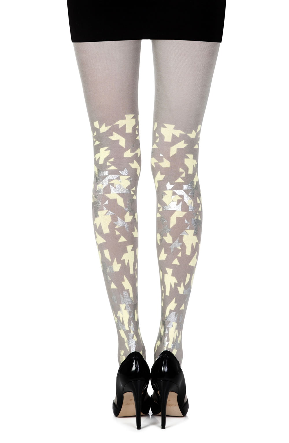 Vibrators, Sex Toy Kits and Sex Toys at Cloud9Adults - Zohara "Confetti" Grey Print Tights - Buy Sex Toys Online
