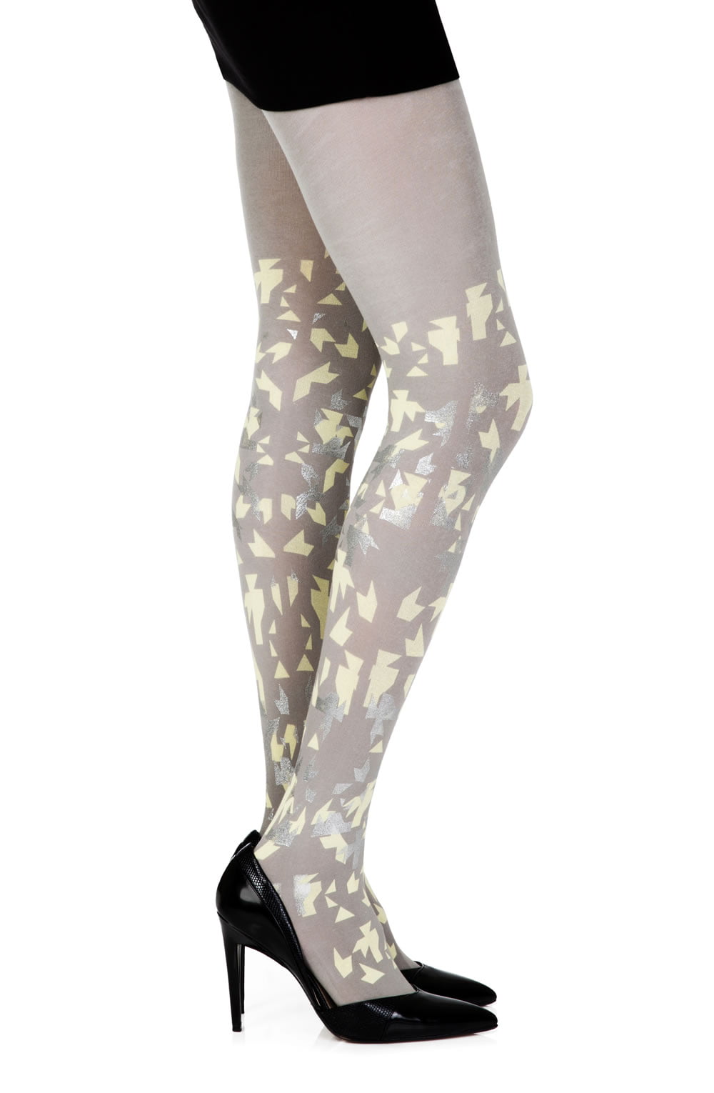 Vibrators, Sex Toy Kits and Sex Toys at Cloud9Adults - Zohara "Confetti" Grey Print Tights - Buy Sex Toys Online