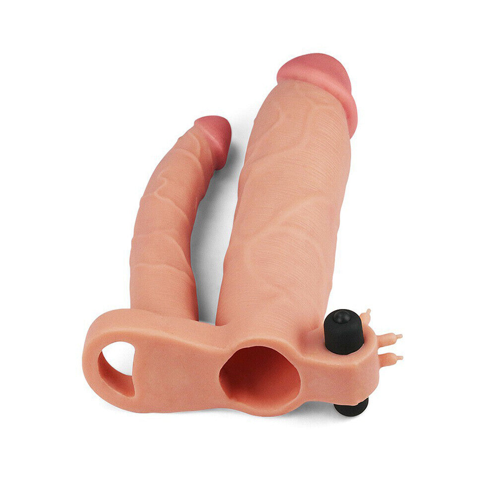 Vibrators, Sex Toy Kits and Sex Toys at Cloud9Adults - Lovetoy 3 Inch Vibrating Double Extender Flesh Pink - Buy Sex Toys Online