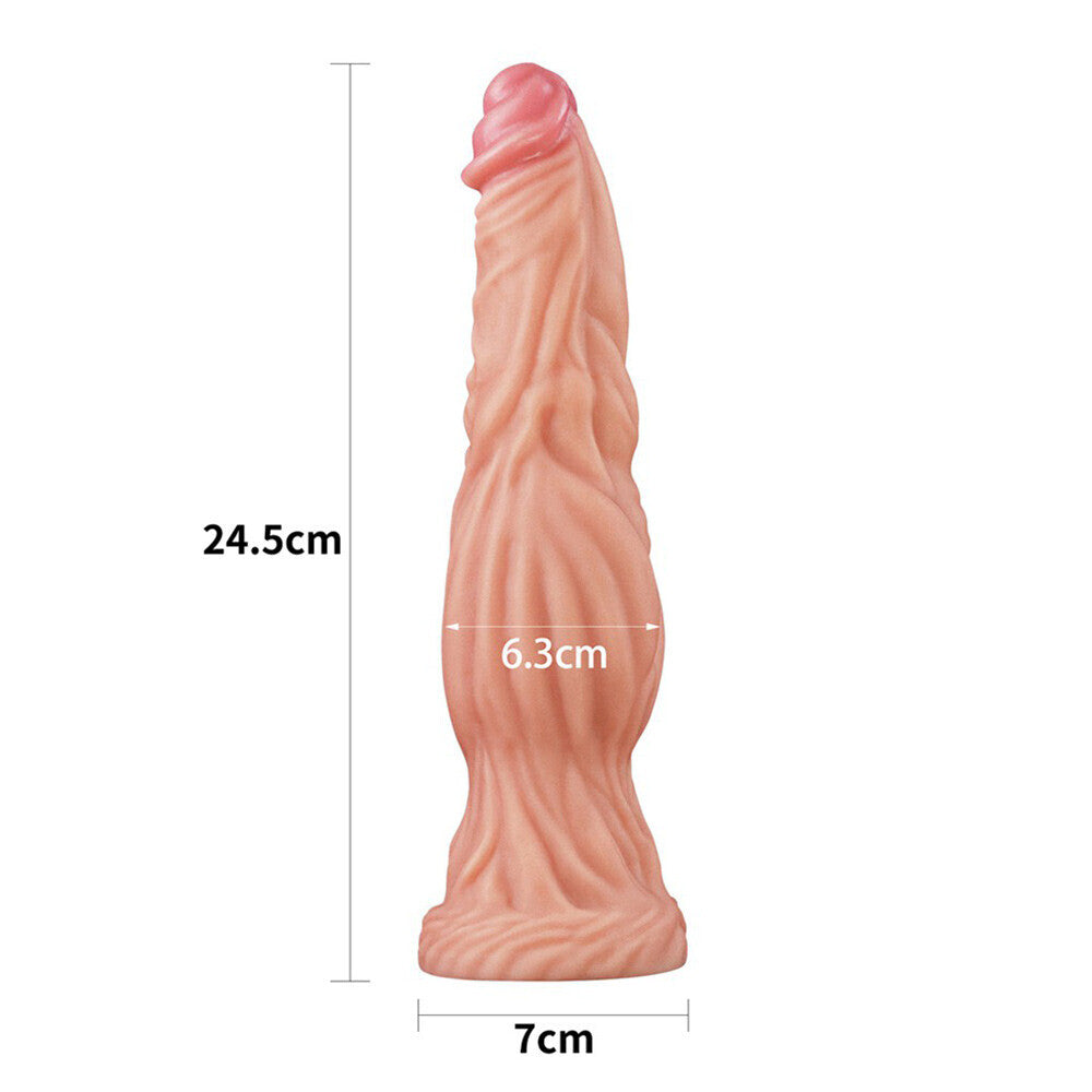 Vibrators, Sex Toy Kits and Sex Toys at Cloud9Adults - Lovetoy 9.5 Inch Dual Layered Silicone Cock Flesh Pink - Buy Sex Toys Online