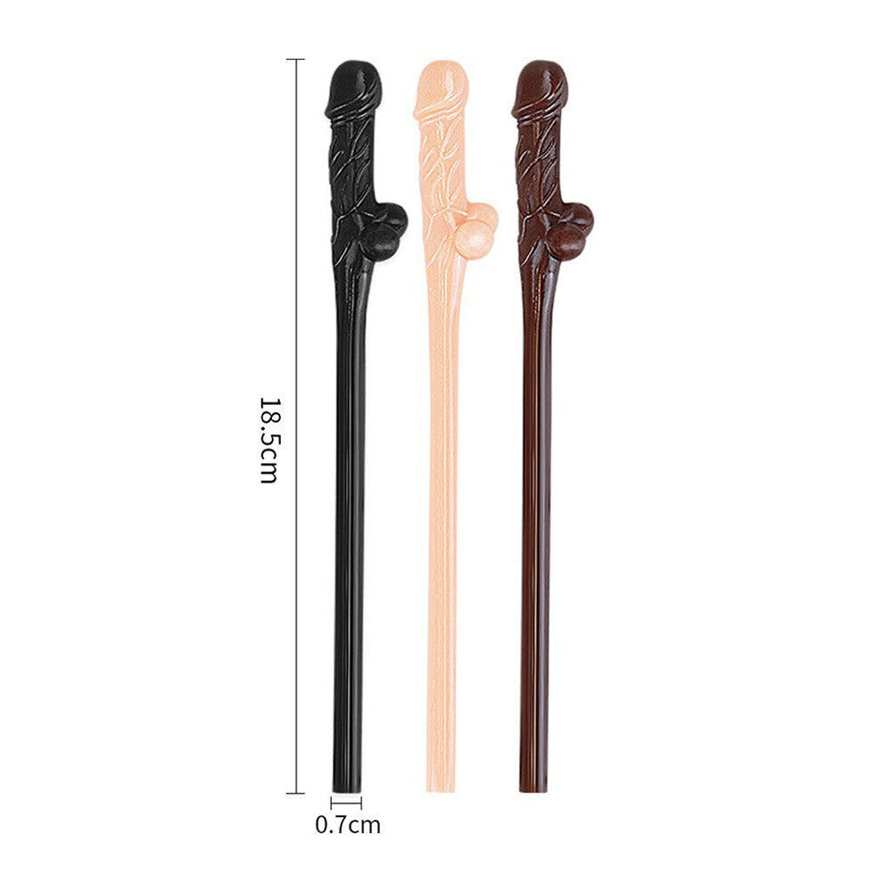 Vibrators, Sex Toy Kits and Sex Toys at Cloud9Adults - Lovetoy Pack Of 9 Willy Straws Black Brown And Pink - Buy Sex Toys Online