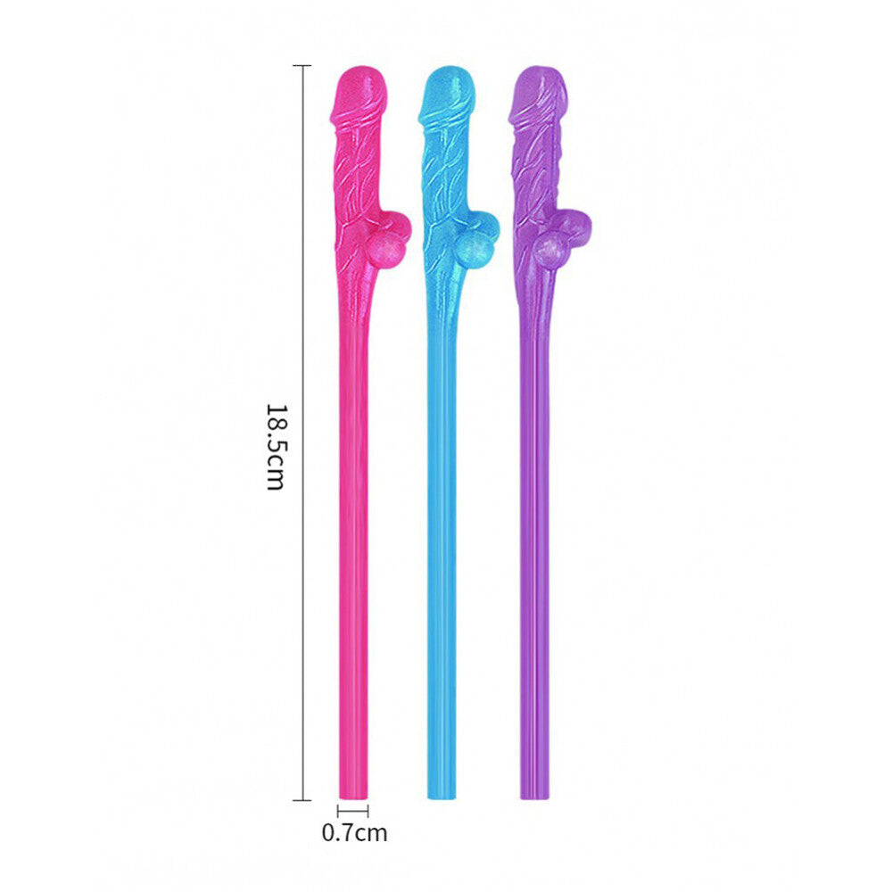 Vibrators, Sex Toy Kits and Sex Toys at Cloud9Adults - Lovetoy Pack Of 9 Willy Straws Blue Pink And Purple - Buy Sex Toys Online