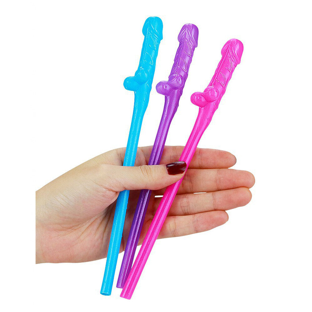 Vibrators, Sex Toy Kits and Sex Toys at Cloud9Adults - Lovetoy Pack Of 9 Willy Straws Blue Pink And Purple - Buy Sex Toys Online