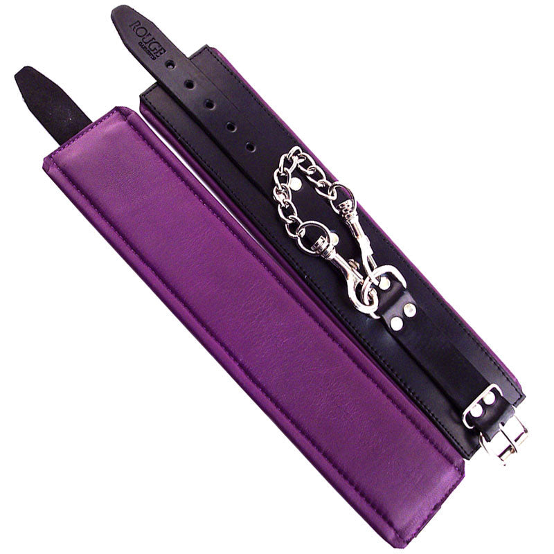 Vibrators, Sex Toy Kits and Sex Toys at Cloud9Adults - Rouge Garments Wrist Cuffs Padded Purple Trimmed - Buy Sex Toys Online