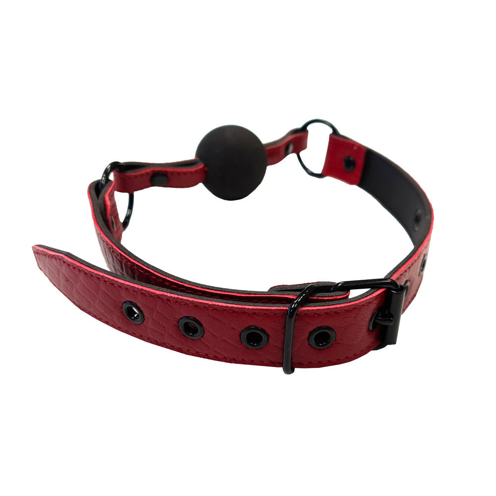 Vibrators, Sex Toy Kits and Sex Toys at Cloud9Adults - Rouge Garments Leather Croc Print Ball Gag - Buy Sex Toys Online