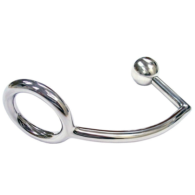 Vibrators, Sex Toy Kits and Sex Toys at Cloud9Adults - Rouge Stainless Steel Cock Ring With Anal Probe - Buy Sex Toys Online