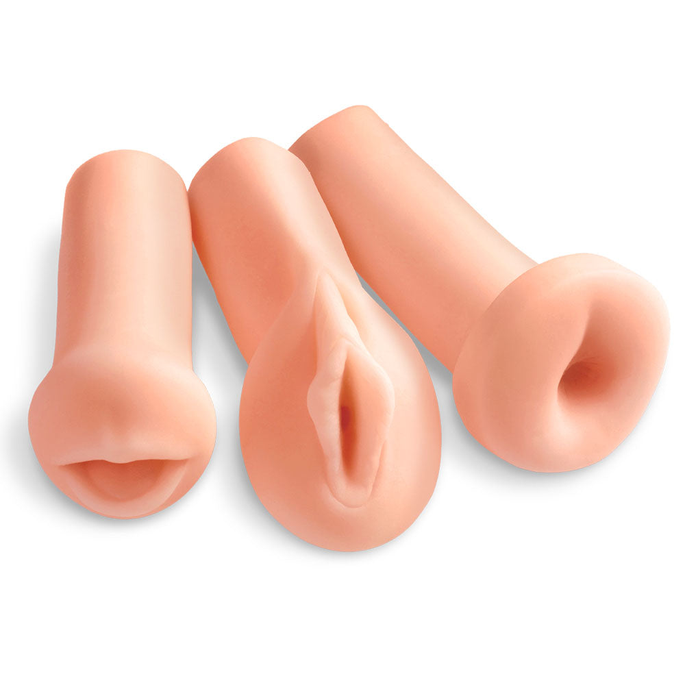 Vibrators, Sex Toy Kits and Sex Toys at Cloud9Adults - Pipedream Extreme Toyz All 3 Holes Masturbators - Buy Sex Toys Online