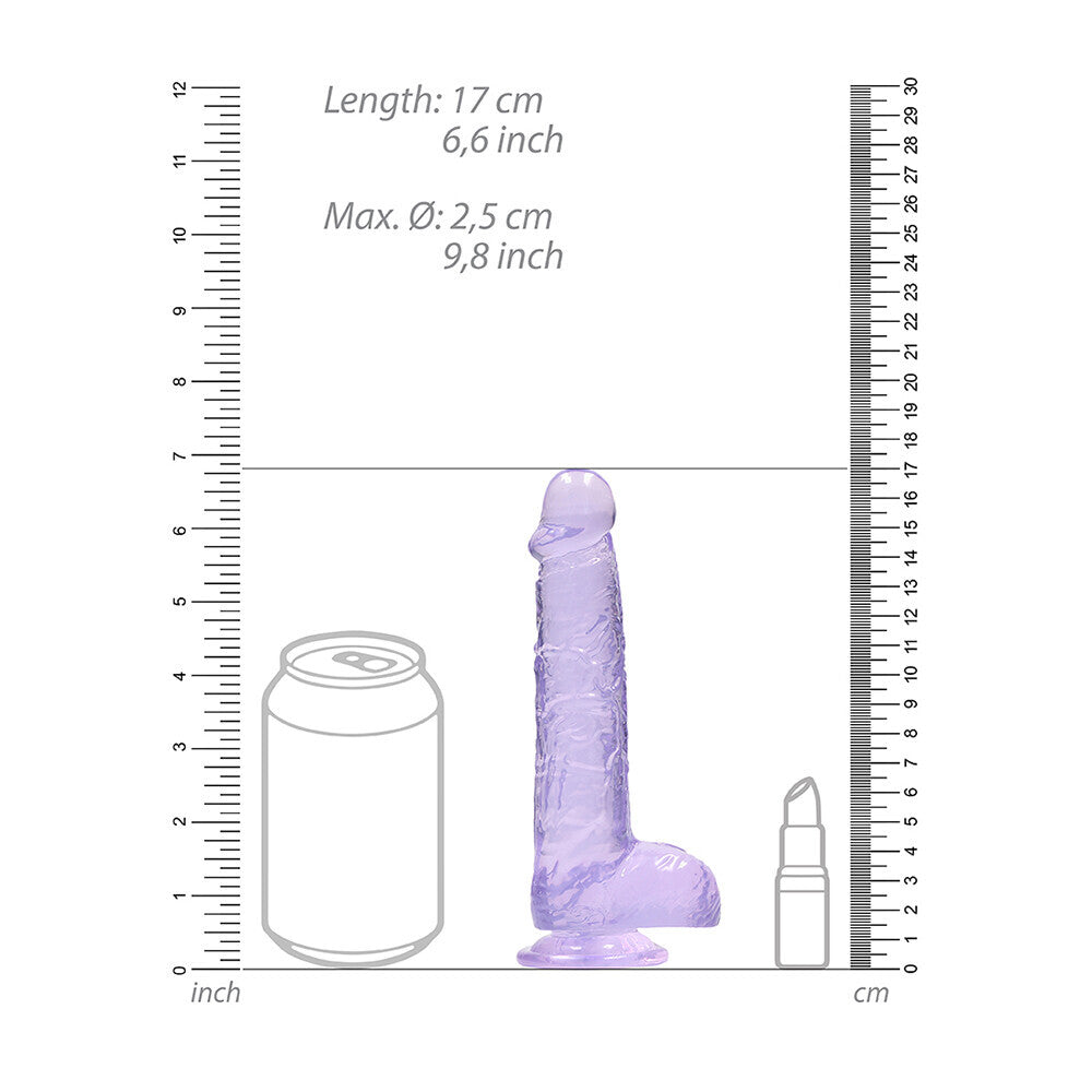 Vibrators, Sex Toy Kits and Sex Toys at Cloud9Adults - RealRock 6 Inch Purple Realistic Crystal Clear Dildo - Buy Sex Toys Online