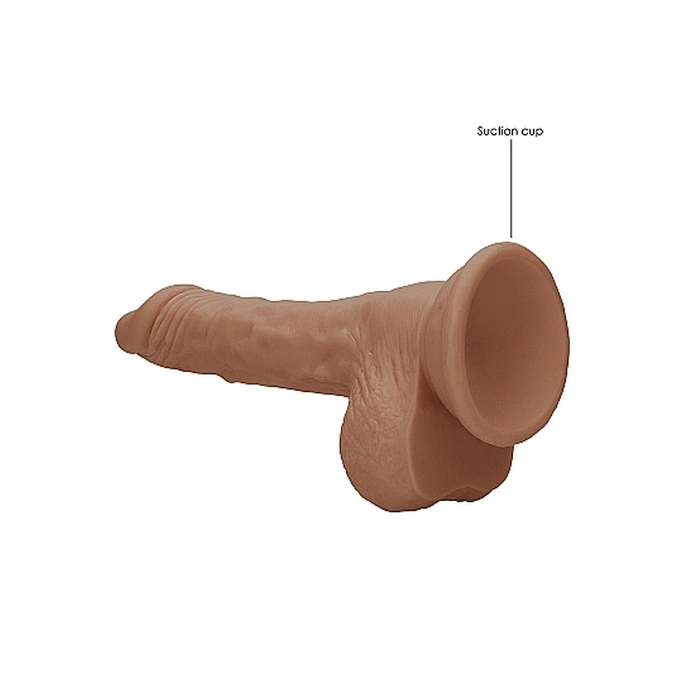 Vibrators, Sex Toy Kits and Sex Toys at Cloud9Adults - RealRock 7 Inch Dong With Testicles Flesh Tan - Buy Sex Toys Online