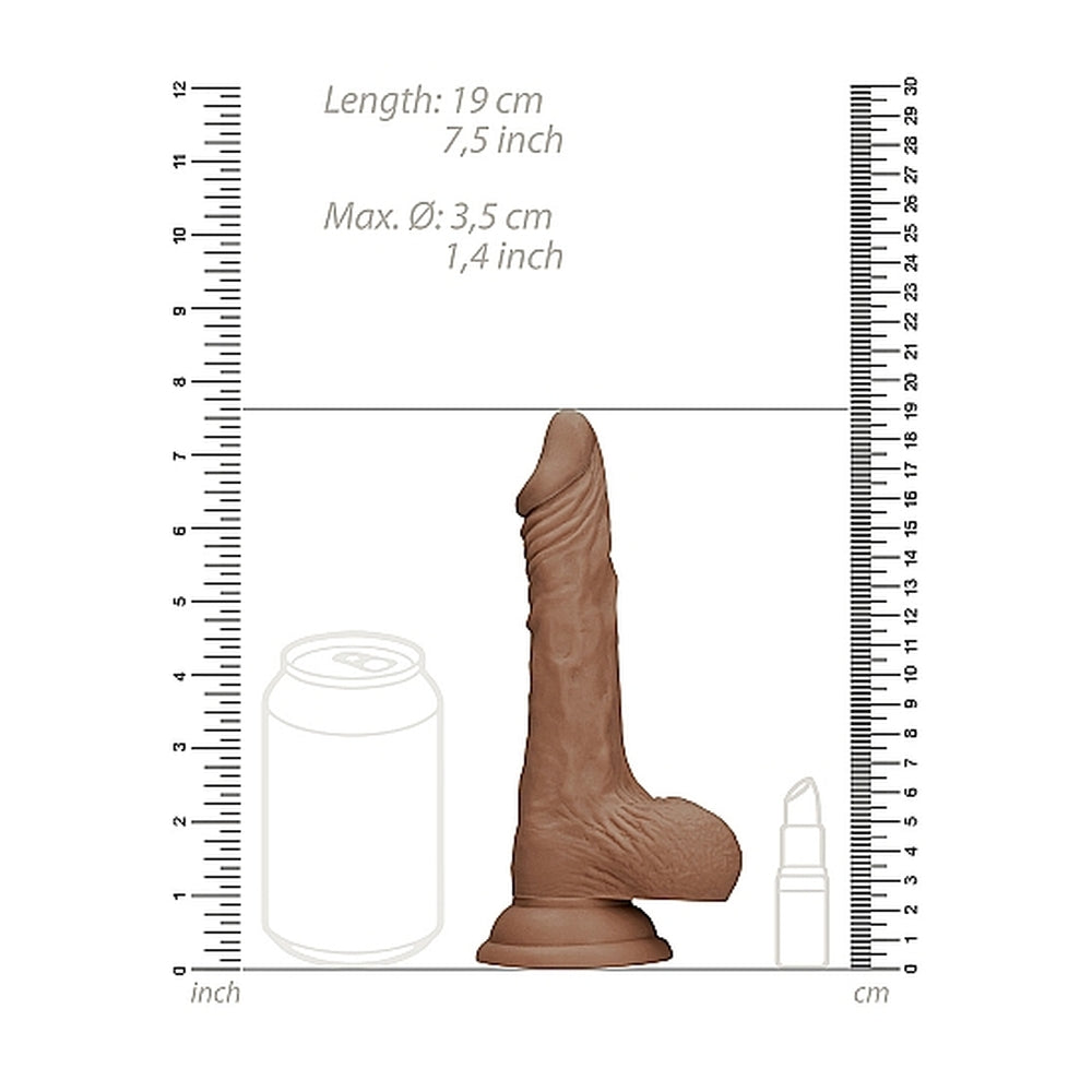 Vibrators, Sex Toy Kits and Sex Toys at Cloud9Adults - RealRock 7 Inch Dong With Testicles Flesh Tan - Buy Sex Toys Online