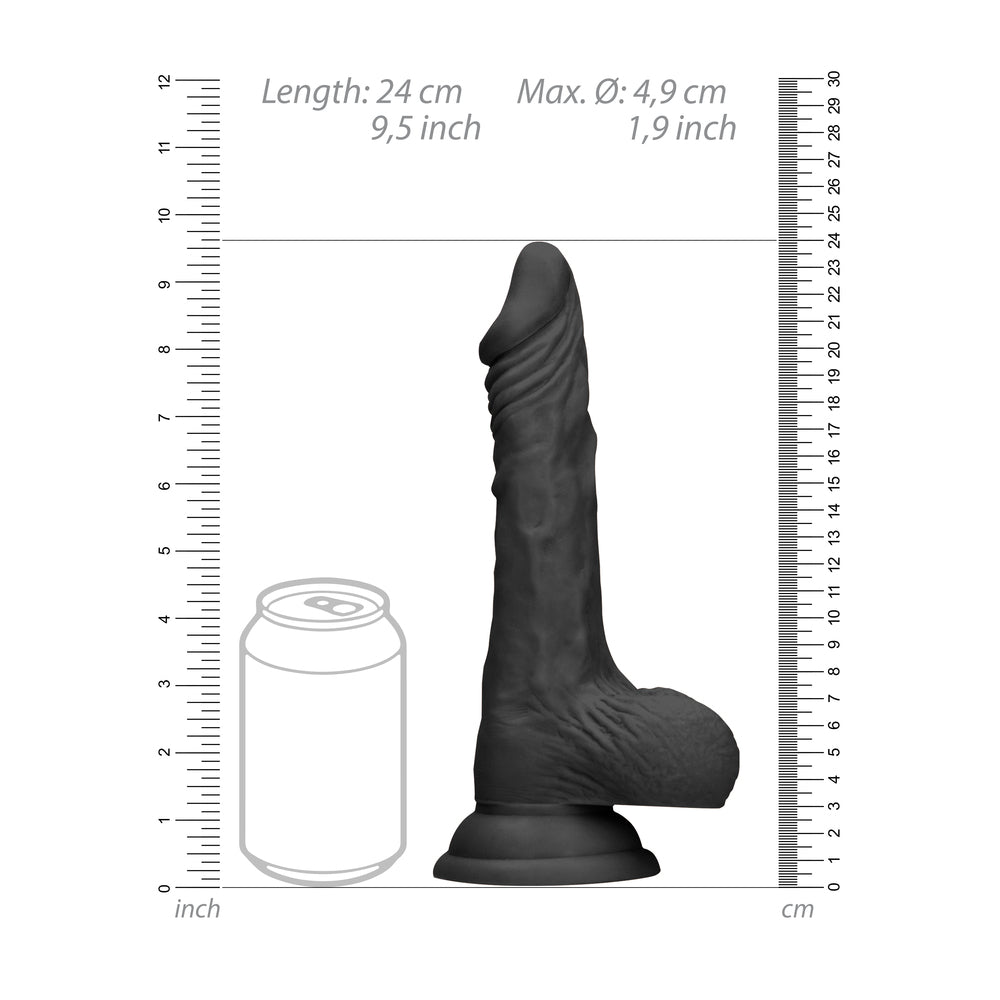 Vibrators, Sex Toy Kits and Sex Toys at Cloud9Adults - RealRock 9 Inch Dong With Testicles Black - Buy Sex Toys Online