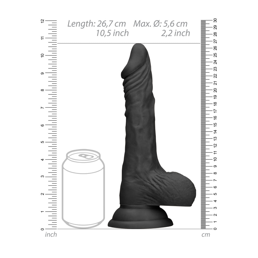 Vibrators, Sex Toy Kits and Sex Toys at Cloud9Adults - RealRock 10 Inch Dong With Testicles Black - Buy Sex Toys Online