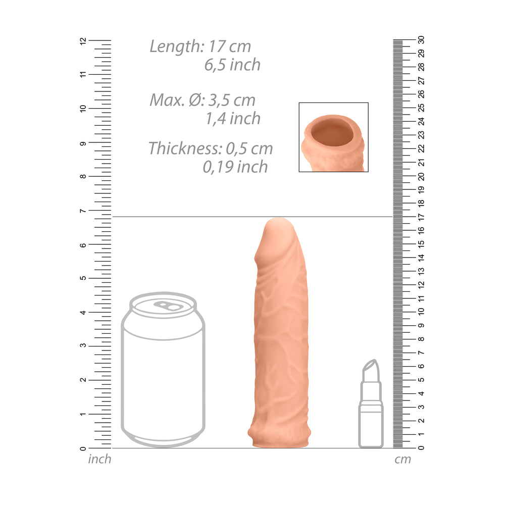 Vibrators, Sex Toy Kits and Sex Toys at Cloud9Adults - Realrock 6 Inch Penis Sleeve Flesh Pink - Buy Sex Toys Online