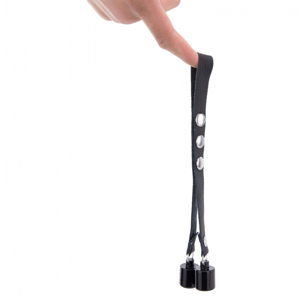 Vibrators, Sex Toy Kits and Sex Toys at Cloud9Adults - The Red Leather Ball Stretcher With Weights 2 X 50g - Buy Sex Toys Online