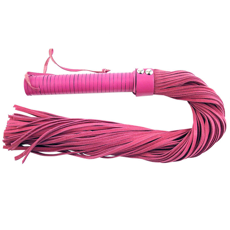 Vibrators, Sex Toy Kits and Sex Toys at Cloud9Adults - Rouge Garments Pink Suede Flogger - Buy Sex Toys Online