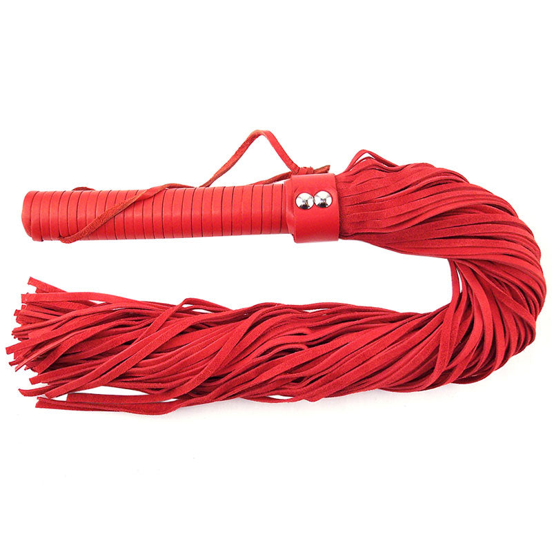 Vibrators, Sex Toy Kits and Sex Toys at Cloud9Adults - Rouge Garments Red Suede Flogger - Buy Sex Toys Online