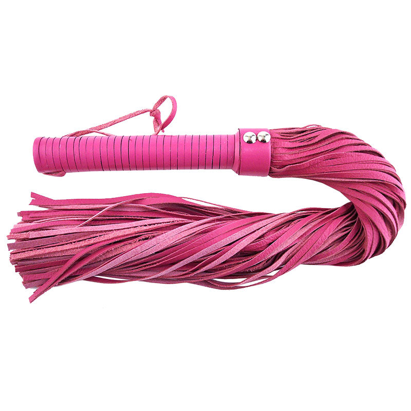 Vibrators, Sex Toy Kits and Sex Toys at Cloud9Adults - Rouge Garments Large Pink Leather Flogger - Buy Sex Toys Online