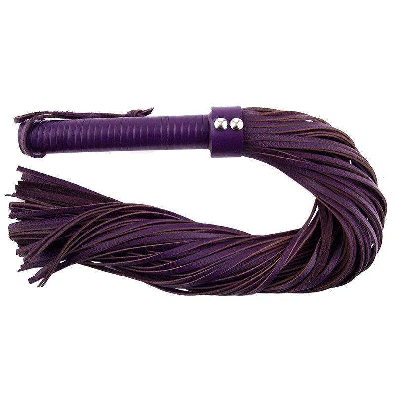 Vibrators, Sex Toy Kits and Sex Toys at Cloud9Adults - Rouge Garments Large Purple Leather Flogger - Buy Sex Toys Online