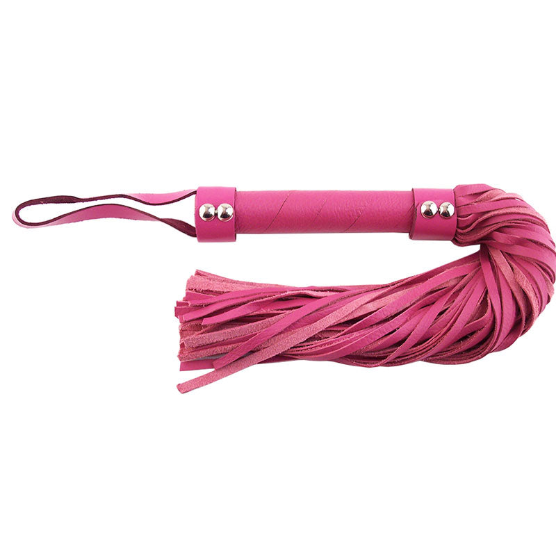 Vibrators, Sex Toy Kits and Sex Toys at Cloud9Adults - Rouge Garments Pink Leather Flogger - Buy Sex Toys Online