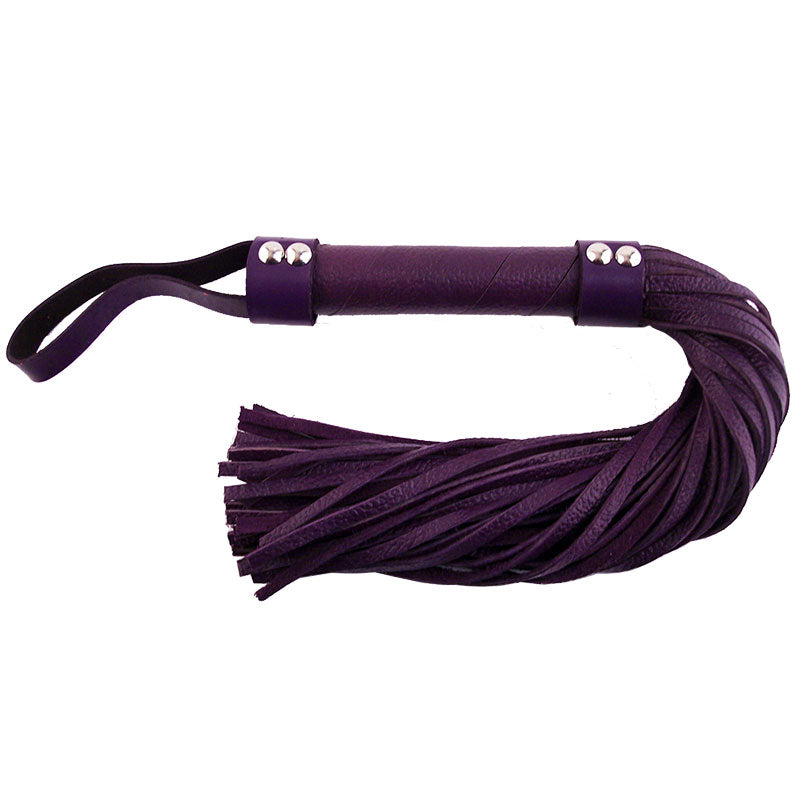Vibrators, Sex Toy Kits and Sex Toys at Cloud9Adults - Rouge Garments Purple Leather Flogger - Buy Sex Toys Online