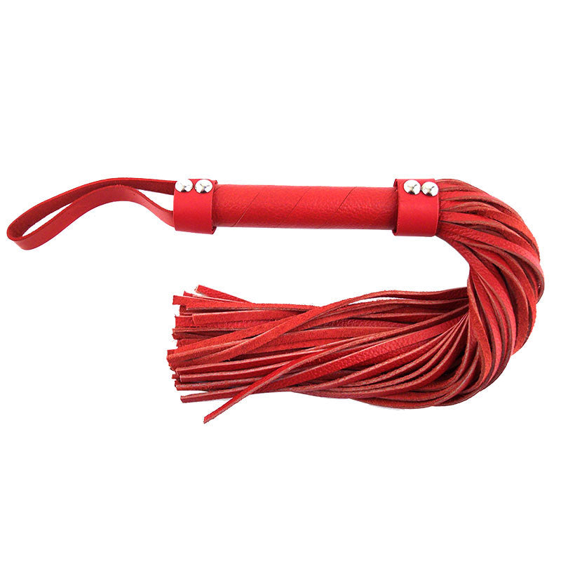 Vibrators, Sex Toy Kits and Sex Toys at Cloud9Adults - Rouge Garments Red Leather Flogger - Buy Sex Toys Online