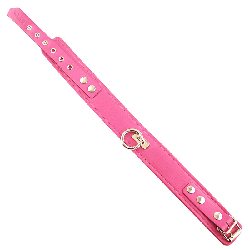 Vibrators, Sex Toy Kits and Sex Toys at Cloud9Adults - Rouge Garments Plain Pink Leather Collar - Buy Sex Toys Online