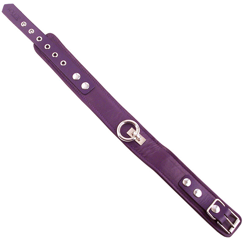 Vibrators, Sex Toy Kits and Sex Toys at Cloud9Adults - Rouge Garments Plain Purple Leather Collar - Buy Sex Toys Online