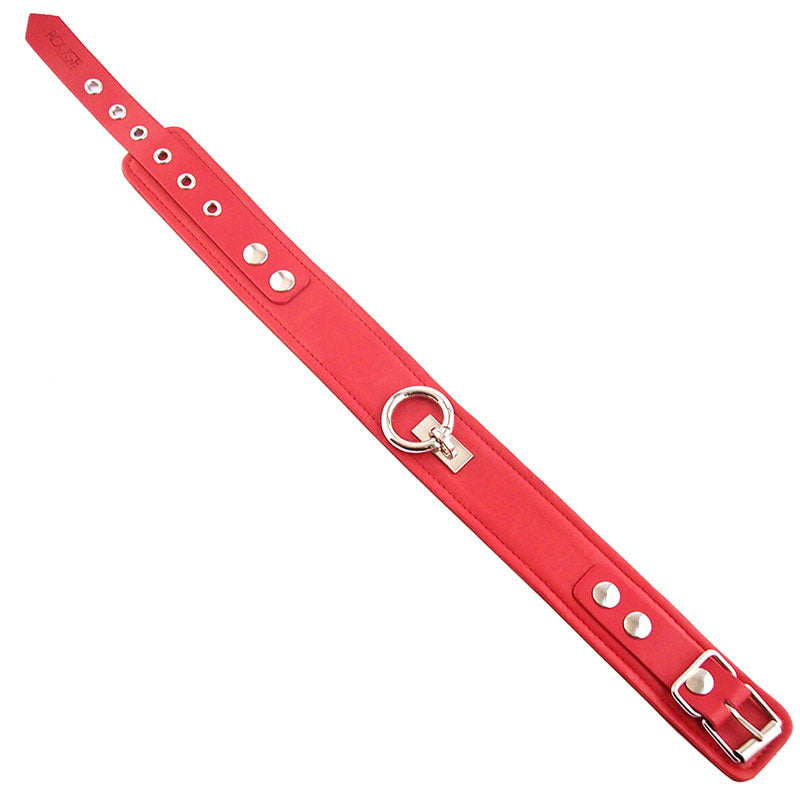 Vibrators, Sex Toy Kits and Sex Toys at Cloud9Adults - Rouge Garments Plain Red Leather Collar - Buy Sex Toys Online