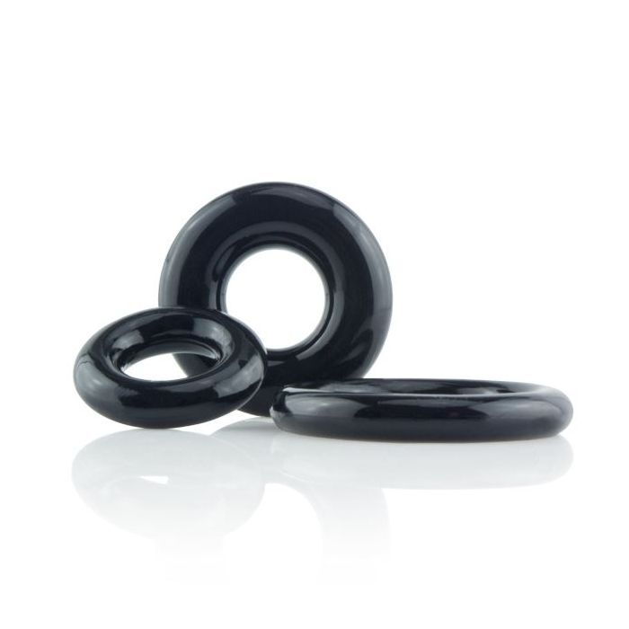 Vibrators, Sex Toy Kits and Sex Toys at Cloud9Adults - Screaming O RingO x3 Cock Rings Black - Buy Sex Toys Online