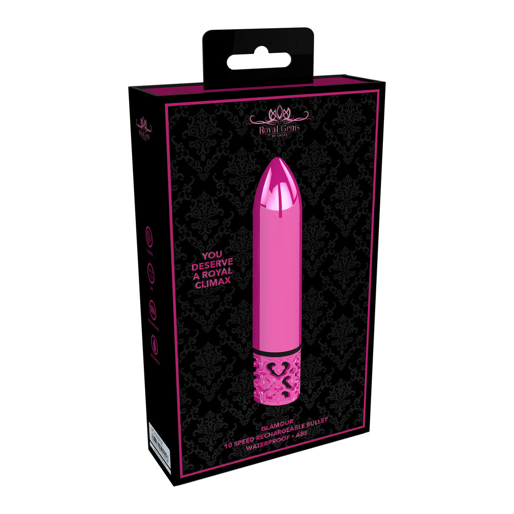 Vibrators, Sex Toy Kits and Sex Toys at Cloud9Adults - Royal Gems Glamour Rechargeable Bullet Pink - Buy Sex Toys Online