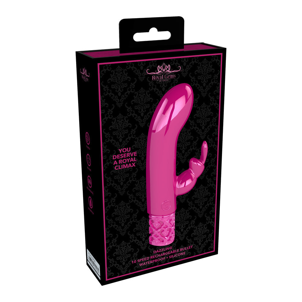 Vibrators, Sex Toy Kits and Sex Toys at Cloud9Adults - Royal Gems Dazzling Rechargeable Rabbit Bullet Pink - Buy Sex Toys Online