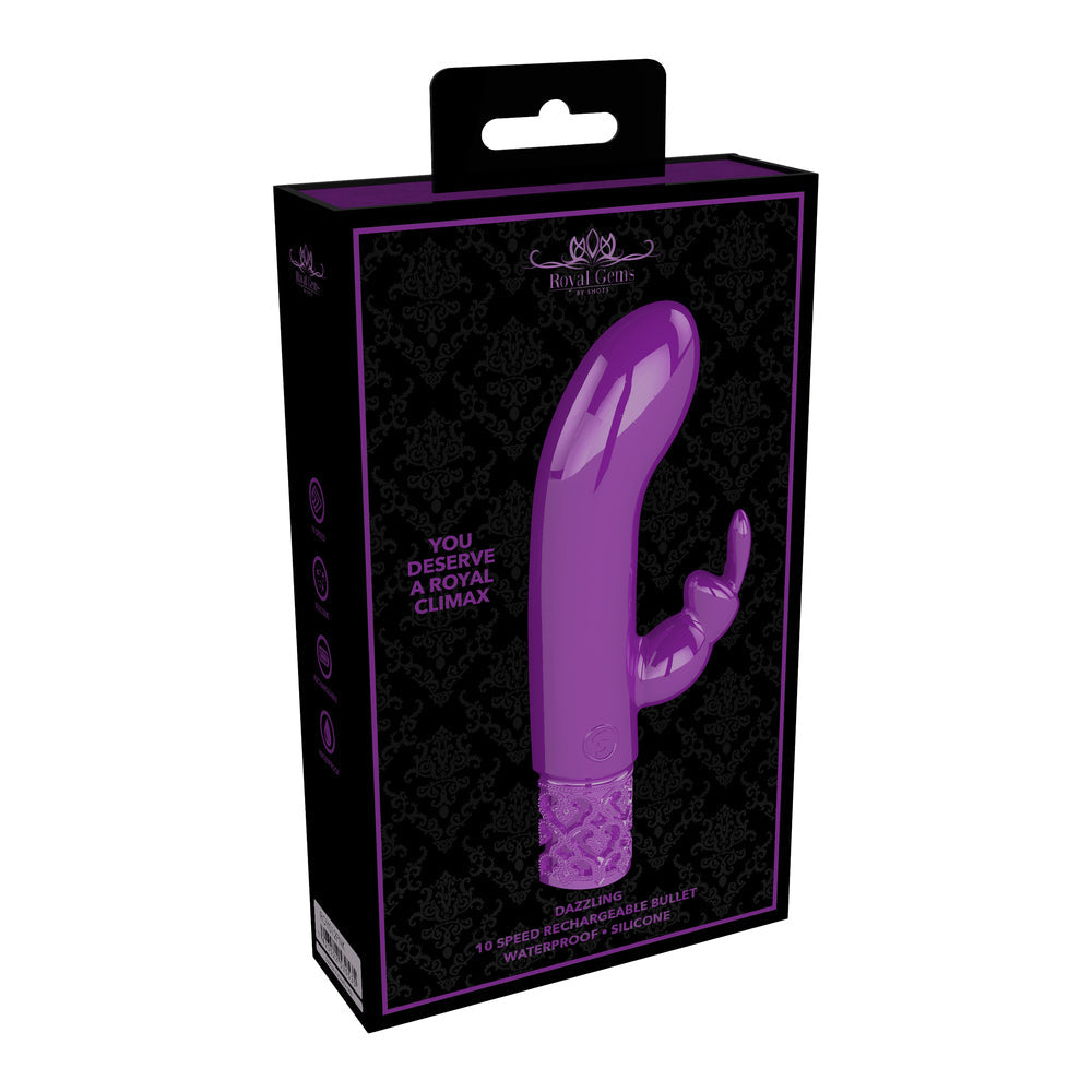 Vibrators, Sex Toy Kits and Sex Toys at Cloud9Adults - Royal Gems Dazzling Rechargeable Rabbit Bullet Purple - Buy Sex Toys Online