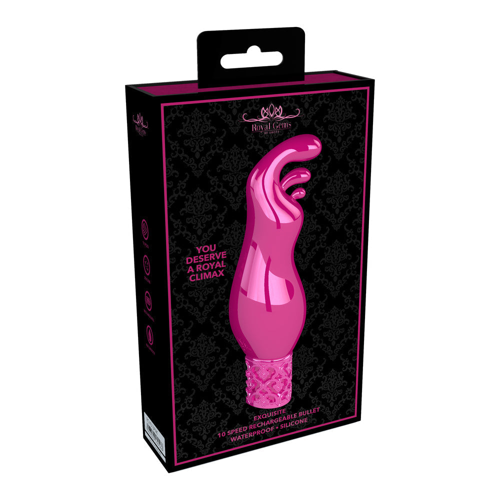 Vibrators, Sex Toy Kits and Sex Toys at Cloud9Adults - Royal Gems Exquisite Rechargeable Silicone Bullet Pink - Buy Sex Toys Online