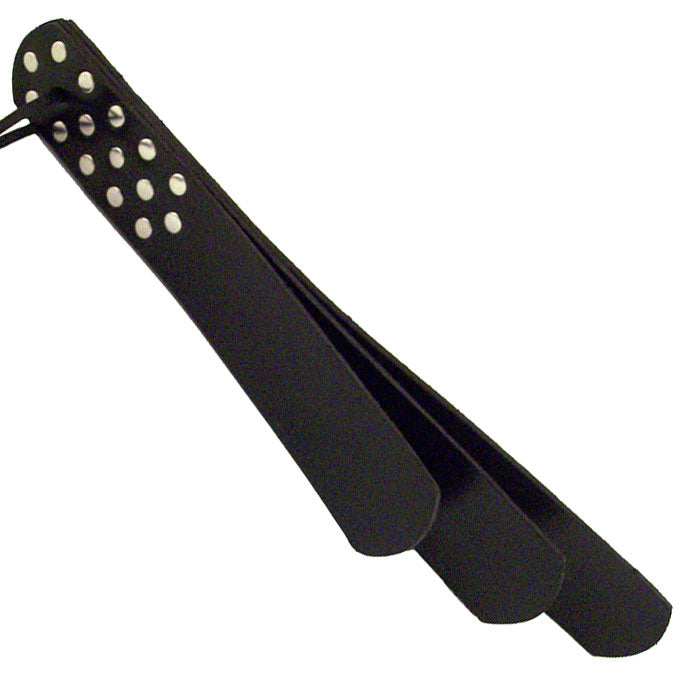 Vibrators, Sex Toy Kits and Sex Toys at Cloud9Adults - Rouge Garments Three Flap Paddle Black - Buy Sex Toys Online