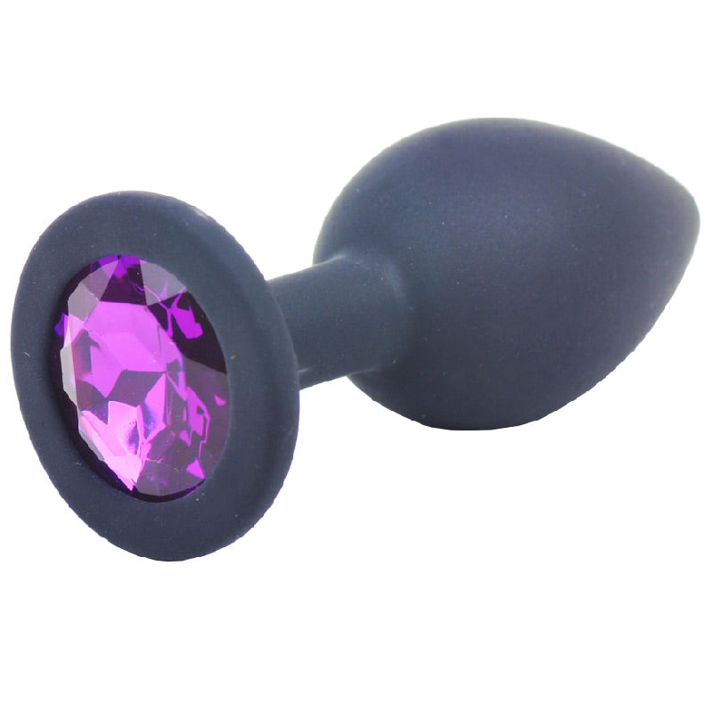 Vibrators, Sex Toy Kits and Sex Toys at Cloud9Adults - Small Black Jewelled Silicone Butt Plug - Buy Sex Toys Online