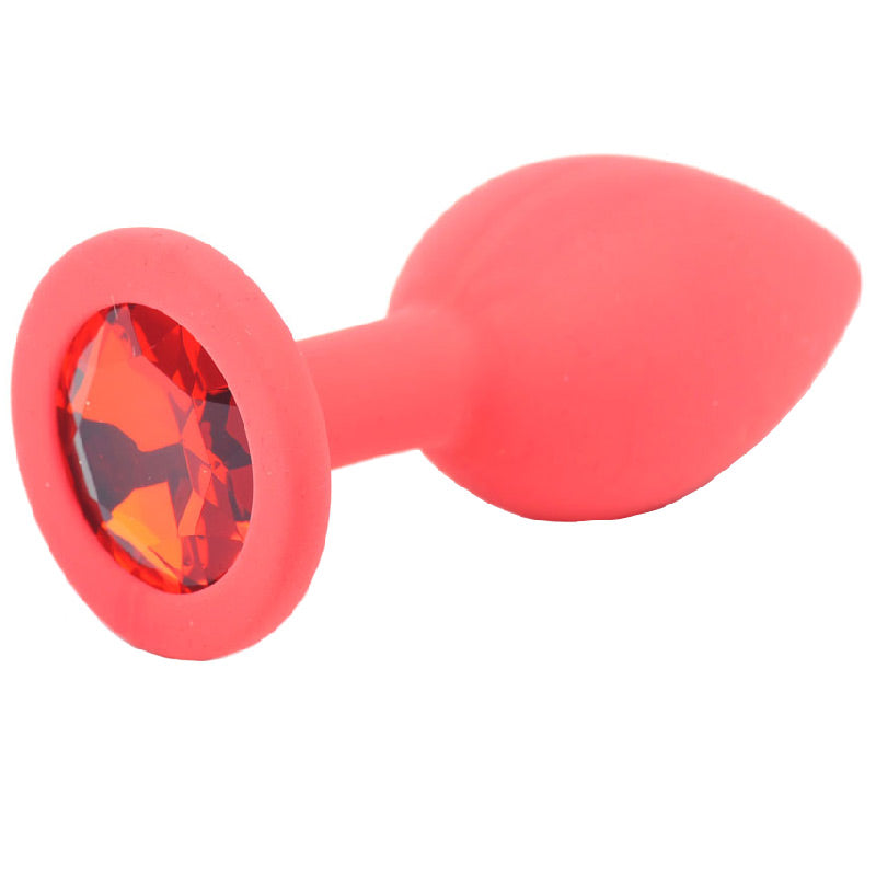 Vibrators, Sex Toy Kits and Sex Toys at Cloud9Adults - Small Red Jewelled Silicone Butt Plug - Buy Sex Toys Online