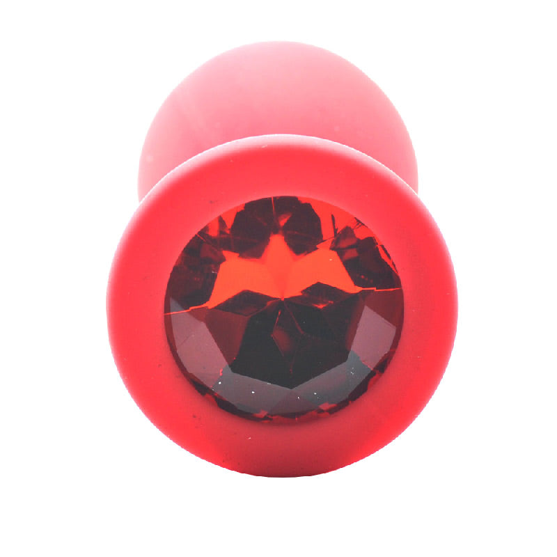 Vibrators, Sex Toy Kits and Sex Toys at Cloud9Adults - Small Red Jewelled Silicone Butt Plug - Buy Sex Toys Online