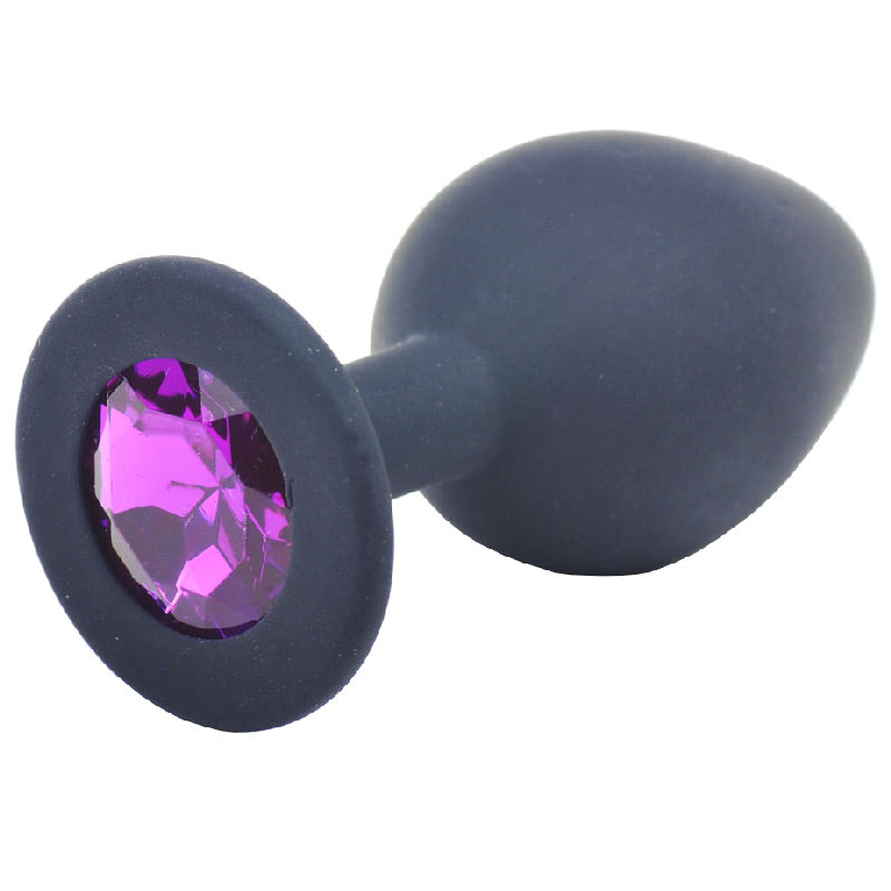 Vibrators, Sex Toy Kits and Sex Toys at Cloud9Adults - Medium Black Jewelled Silicone Butt Plug - Buy Sex Toys Online