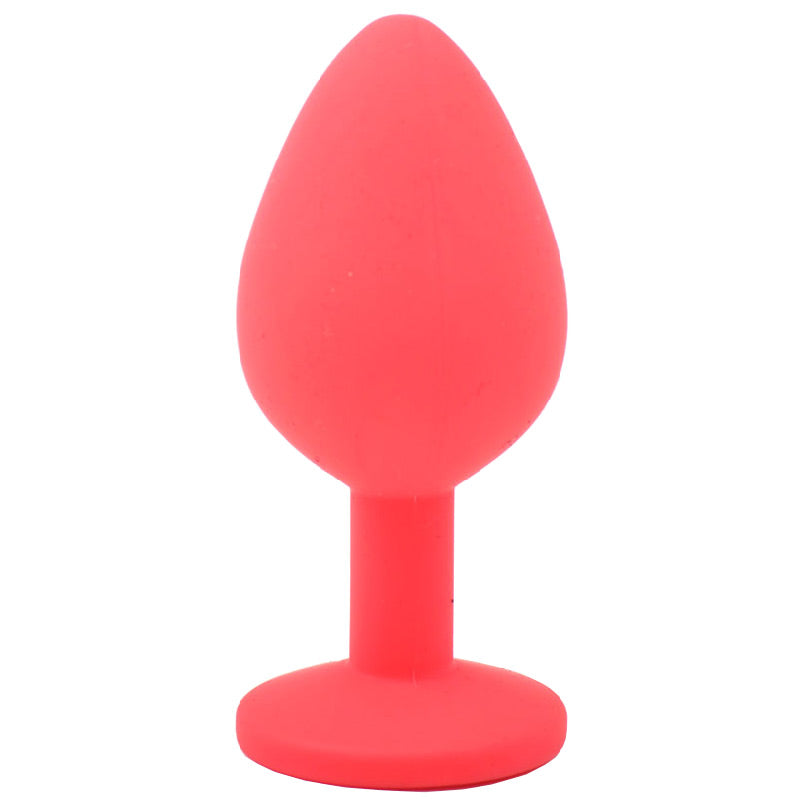 Vibrators, Sex Toy Kits and Sex Toys at Cloud9Adults - Medium Red Jewelled Silicone Butt Plug - Buy Sex Toys Online