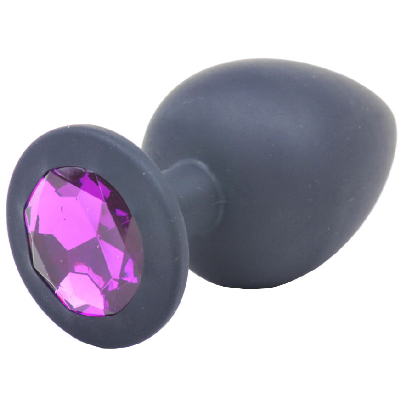 Vibrators, Sex Toy Kits and Sex Toys at Cloud9Adults - Large Black Jewelled Silicone Butt Plug - Buy Sex Toys Online