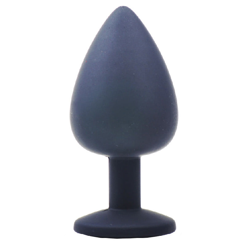 Vibrators, Sex Toy Kits and Sex Toys at Cloud9Adults - Large Black Jewelled Silicone Butt Plug - Buy Sex Toys Online