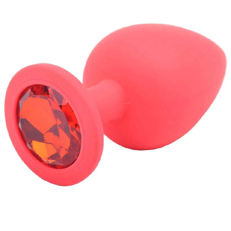 Vibrators, Sex Toy Kits and Sex Toys at Cloud9Adults - Large Red Jewelled Silicone Butt Plug - Buy Sex Toys Online