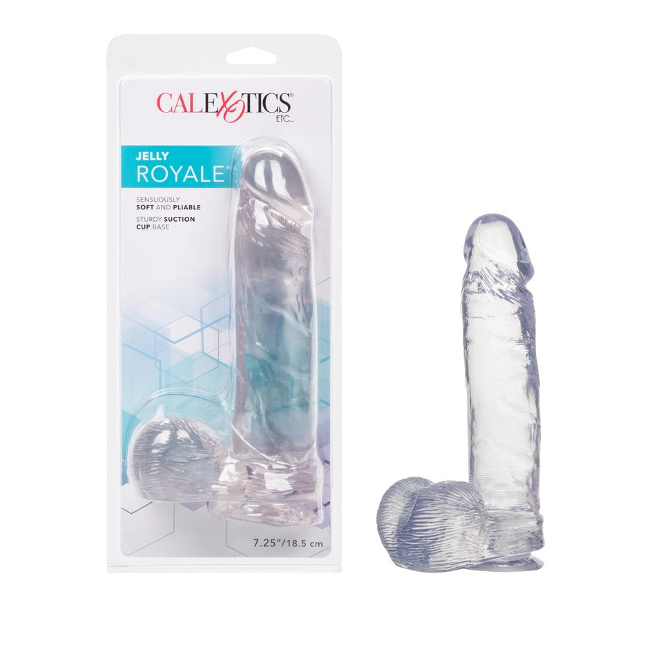Vibrators, Sex Toy Kits and Sex Toys at Cloud9Adults - Jelly Royale 7.25 Inch Dong Clear - Buy Sex Toys Online