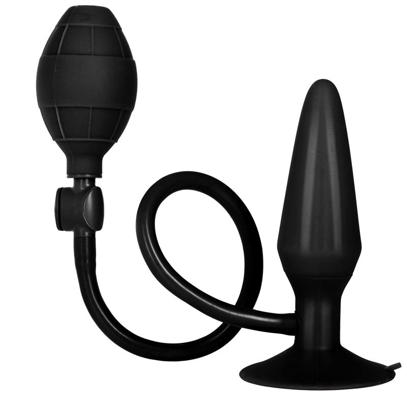 Vibrators, Sex Toy Kits and Sex Toys at Cloud9Adults - Black Booty Call Pumper Silicone Inflatable Medium Anal Plug - Buy Sex Toys Online