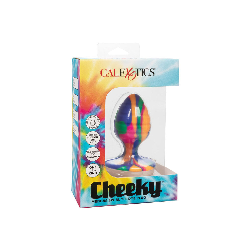 Vibrators, Sex Toy Kits and Sex Toys at Cloud9Adults - Cheeky Medium Swirl Tie Dye Butt Plug - Buy Sex Toys Online