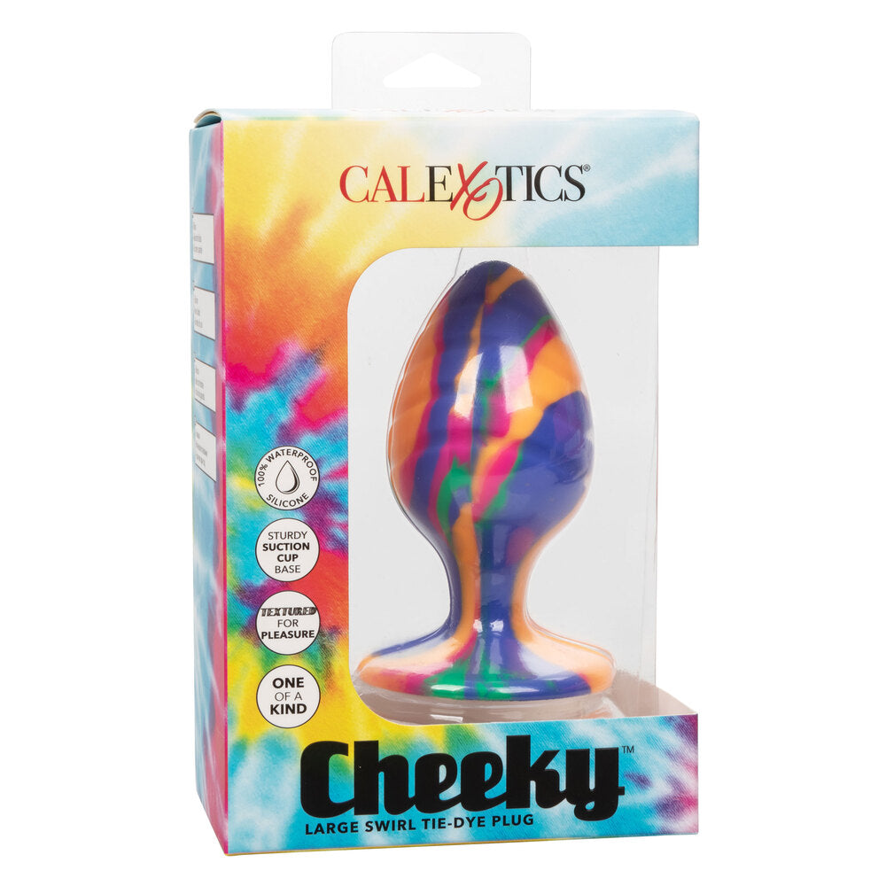 Vibrators, Sex Toy Kits and Sex Toys at Cloud9Adults - Cheeky Large Swirl Tie Dye Butt Plug - Buy Sex Toys Online