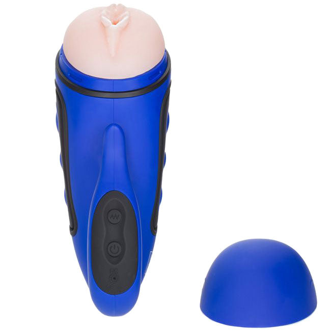 Vibrators, Sex Toy Kits and Sex Toys at Cloud9Adults - Apollo Alpha Stroker 2 Rechargeable Blue Masturbator - Buy Sex Toys Online