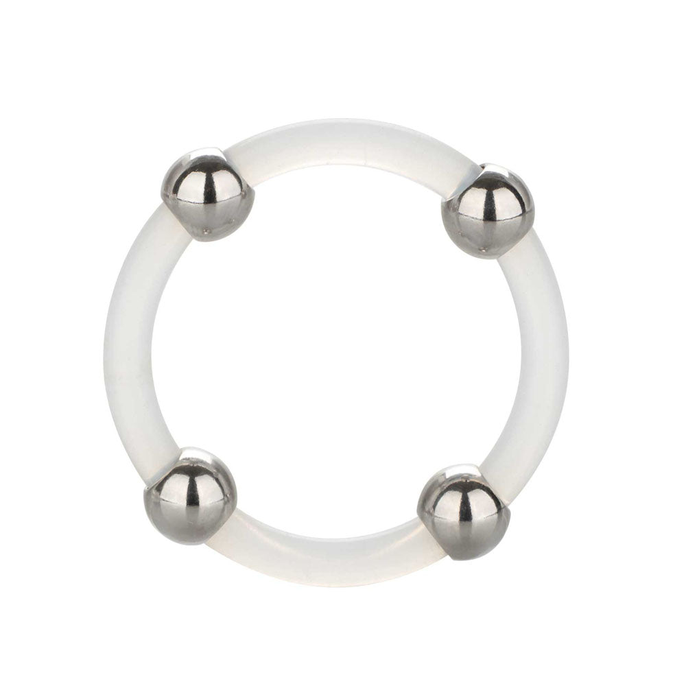 Vibrators, Sex Toy Kits and Sex Toys at Cloud9Adults - Steel Beaded Silicone Ring XL - Buy Sex Toys Online