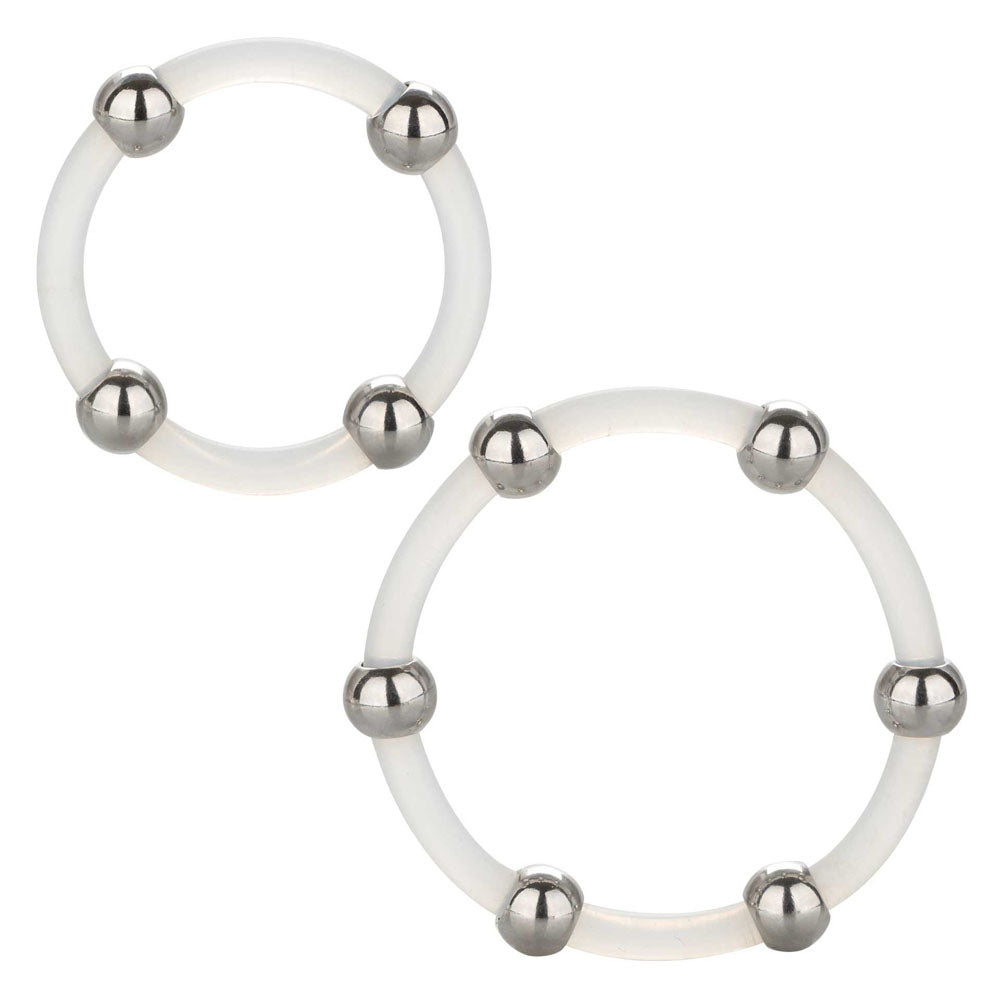 Vibrators, Sex Toy Kits and Sex Toys at Cloud9Adults - Steel Beaded Silicone Ring Set - Buy Sex Toys Online